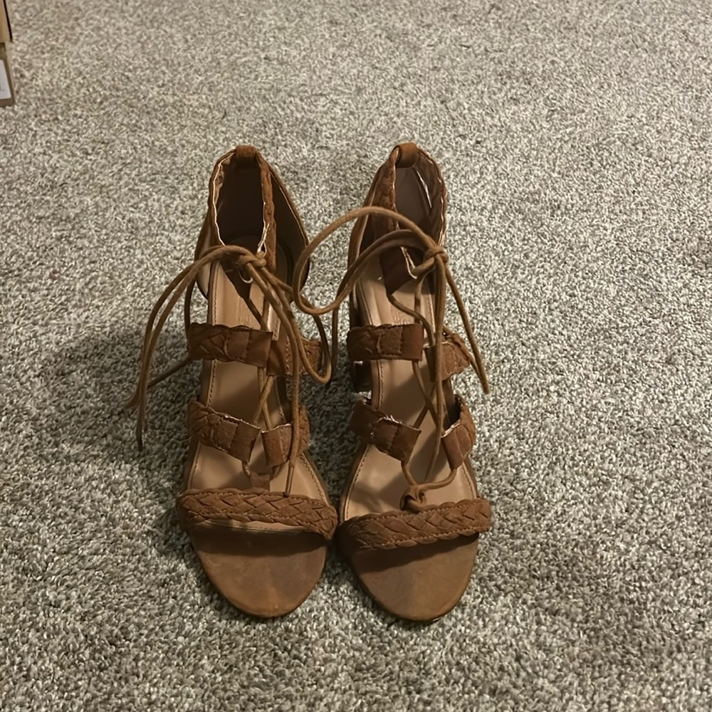 Used camel color heels